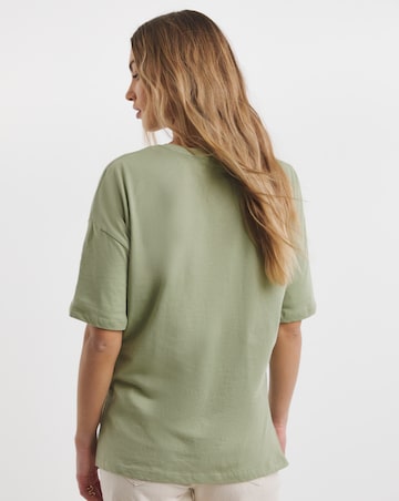 Black, Ecru & Sage Pack 3 Pure Cotton Boyfriend T-Shirts