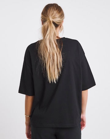 Simply Be Black Embellished Cote D'Azure Graphic T-Shirt