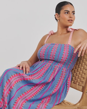Beach To Beach Jacquard Stripe Maxi Beach Dress