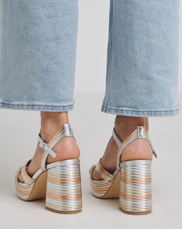 Lupin Multi Strap Platform Heels Extra Wide EEE Fit