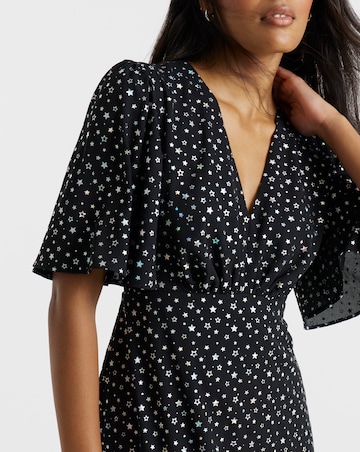 Twisted Wunder Grace Foil Midi Dress