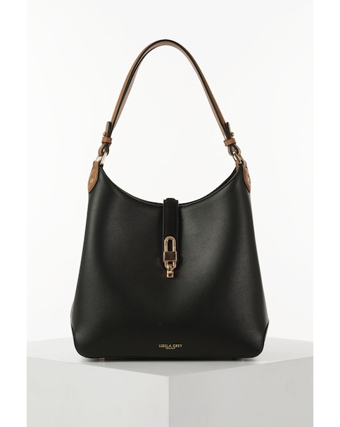 Luella Grey Romany Black Hobo Tote