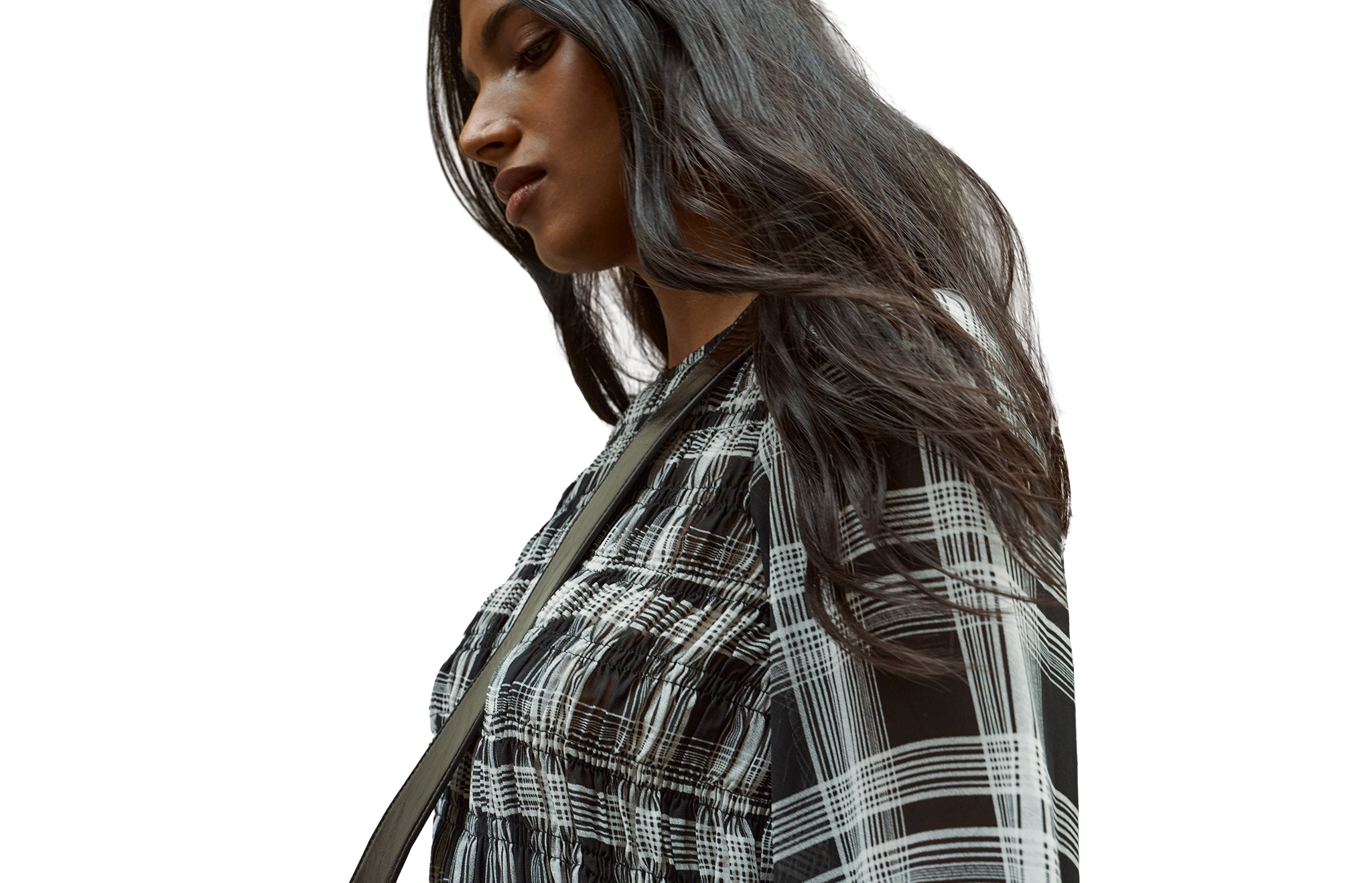 Grey checked blouse