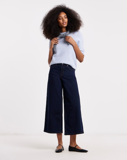 Simply Be Indigo 24/7 Culotte Jeans