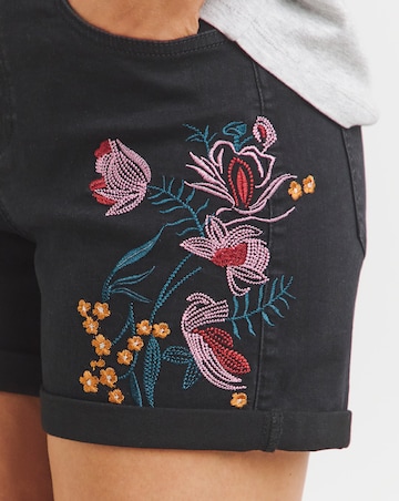 Joe Browns Floral Embroidered Denim Shorts