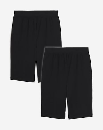 2 Pack Black/ Black Cycling Shorts