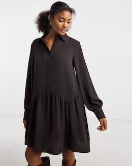 Chocolate Drop Hem Shirt Dress