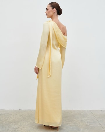 Pretty Lavish Neomie One Shoulder Tie Chiffon Maxi Dress