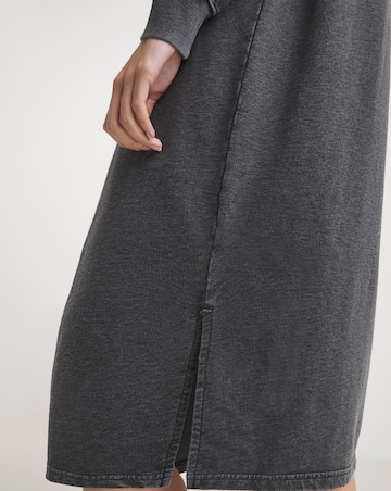 Charcoal Midi Sweatshirt Dress