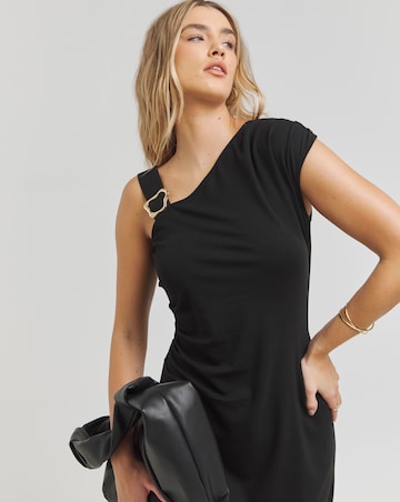 Black Premium Jersey Midaxi Stretch Dress | Simply Be