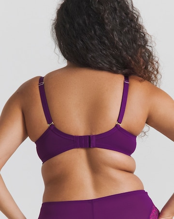 Ann Summers Sexy Lace Planet Two Tone Fuller Bust Non Pad Wired Bra Dark Purple