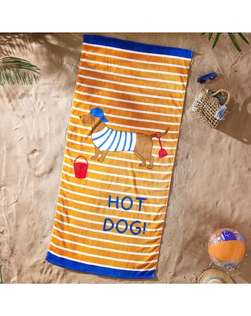Catherine Lansfield Hot Dog Beach Towel