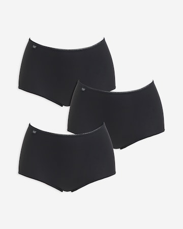 Sloggi 3Pack Microfibre Maxi Knickers Black