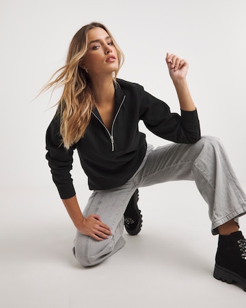 Black Half Zip Tunic