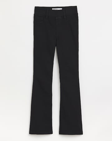 Black Stretch Flared Pull On Jeggings