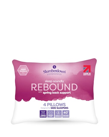 Slumberdown Sleep Soundly Rebound Firm Support Pillows - 4 Pack