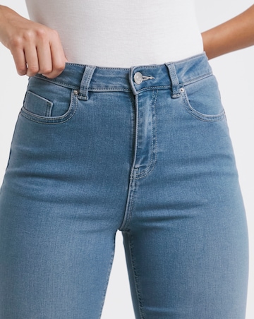 Mid Wash Highwaist Super Stretch Slim Jeans