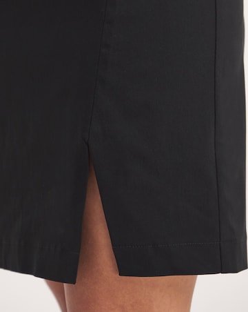 Bengaline Super Stretch Side Split Mini Skirt