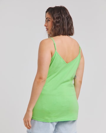 Black & Green 2 Pack V Neck Longline Camis