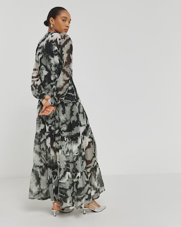 Religion Grandad Collar Maxi Dress