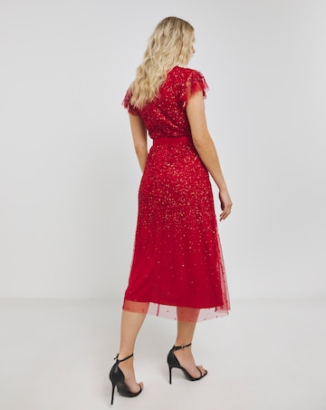 Joanna Hope Beaded Midi Dress