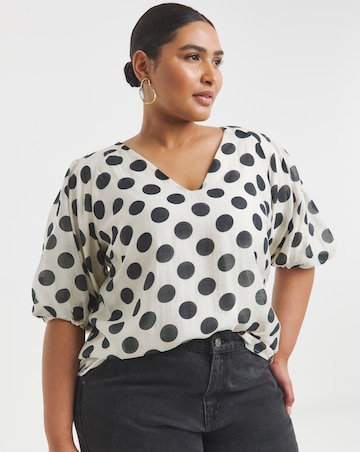 Joanna Hope Puff Sleeeve Blouse
