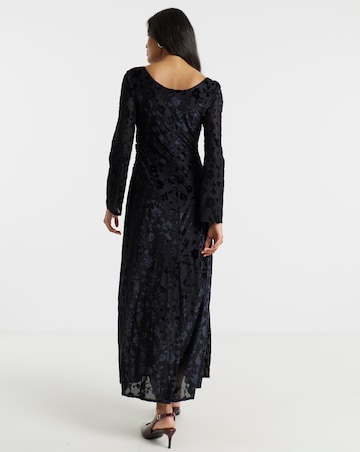 Flounce London Burnout Detail Maxi Dress