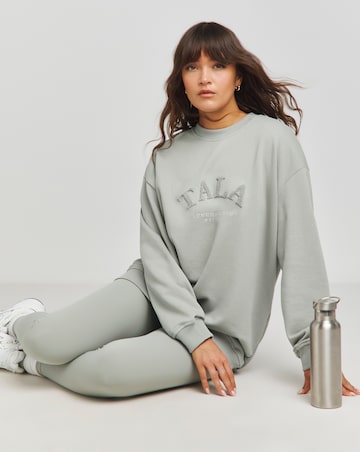 TALA Borg Logo Oversized Volley Crew Sweat