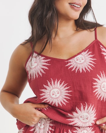 Chelsea Peers Cheesecloth Strappy Cami Top and Shorts Pyjama Set