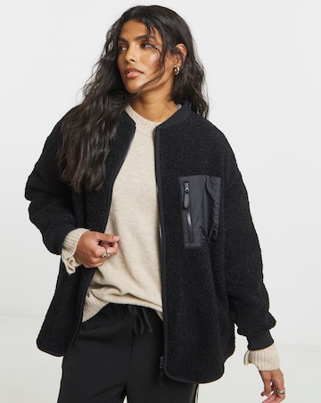 Black Borg Bomber with Nylon Pocket