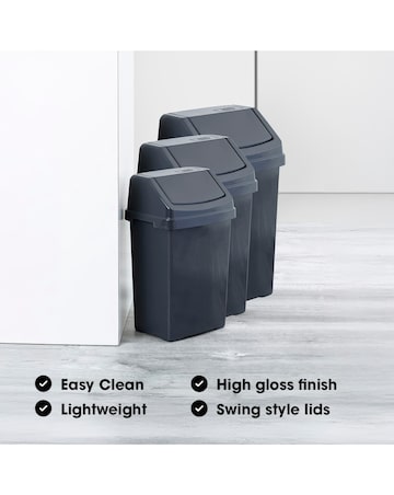 Wham 3 Piece Casa Bin Set 8L 25L 50L