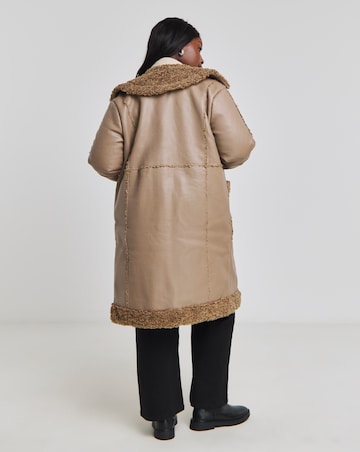 Tan Long Length PU Aviator