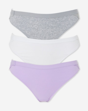 Pretty Secrets (3 Pack) Harper Lace Rib Midi Brazilian Knickers