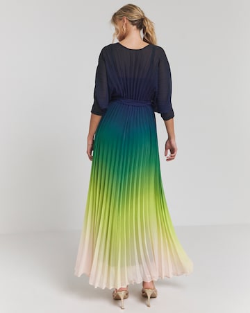 Joanna Hope Ombre Print Pleated Dress