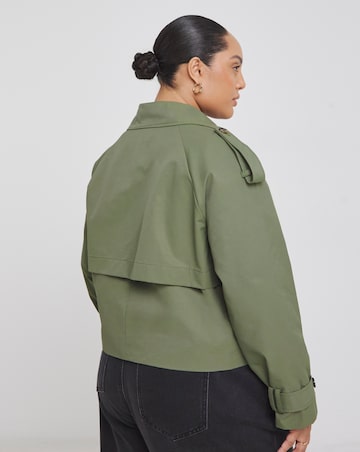 Khaki Cropped Trench