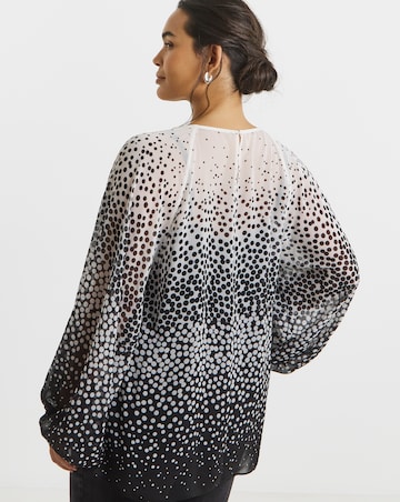 Joanna Hope Ombre Spot Blouse
