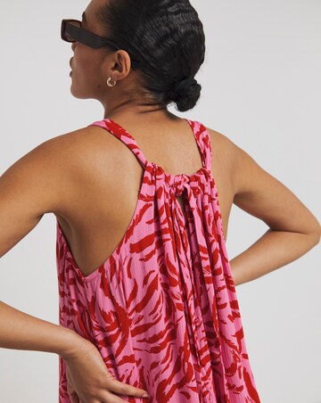 Crinkle Trapeze Maxi Dress