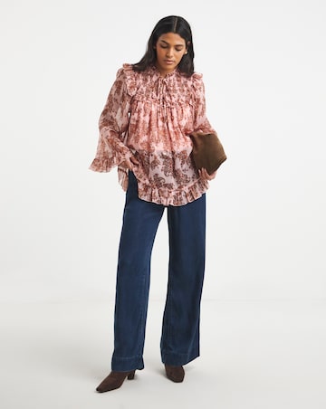 Chiffon Yoke Prairie Blouse