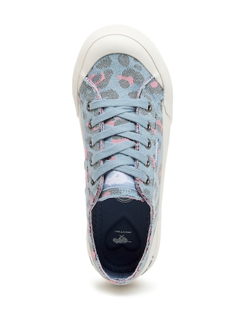 Rocket Dog Lisa Leopard Jazzin Plus Lace Up Canvas Trainers