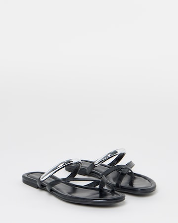 Chapel Toe Loop Hardware Detail Flat Sandals - Extra Wide Fit (EEE)