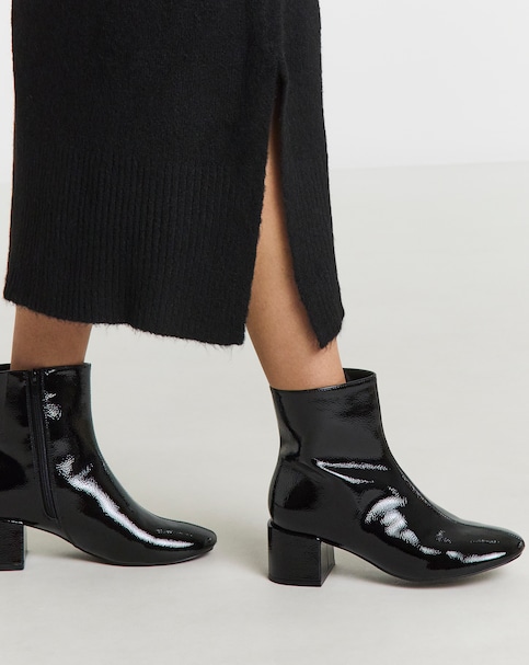 Anastasia Low Block Heel Ankle Boots - Extra Wide Fit (EEE)