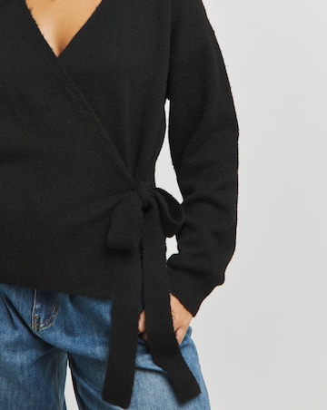 Black Ballet Wrap Cardigan