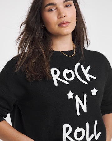 Simply Snug Rock n Roll Slogan Jumper