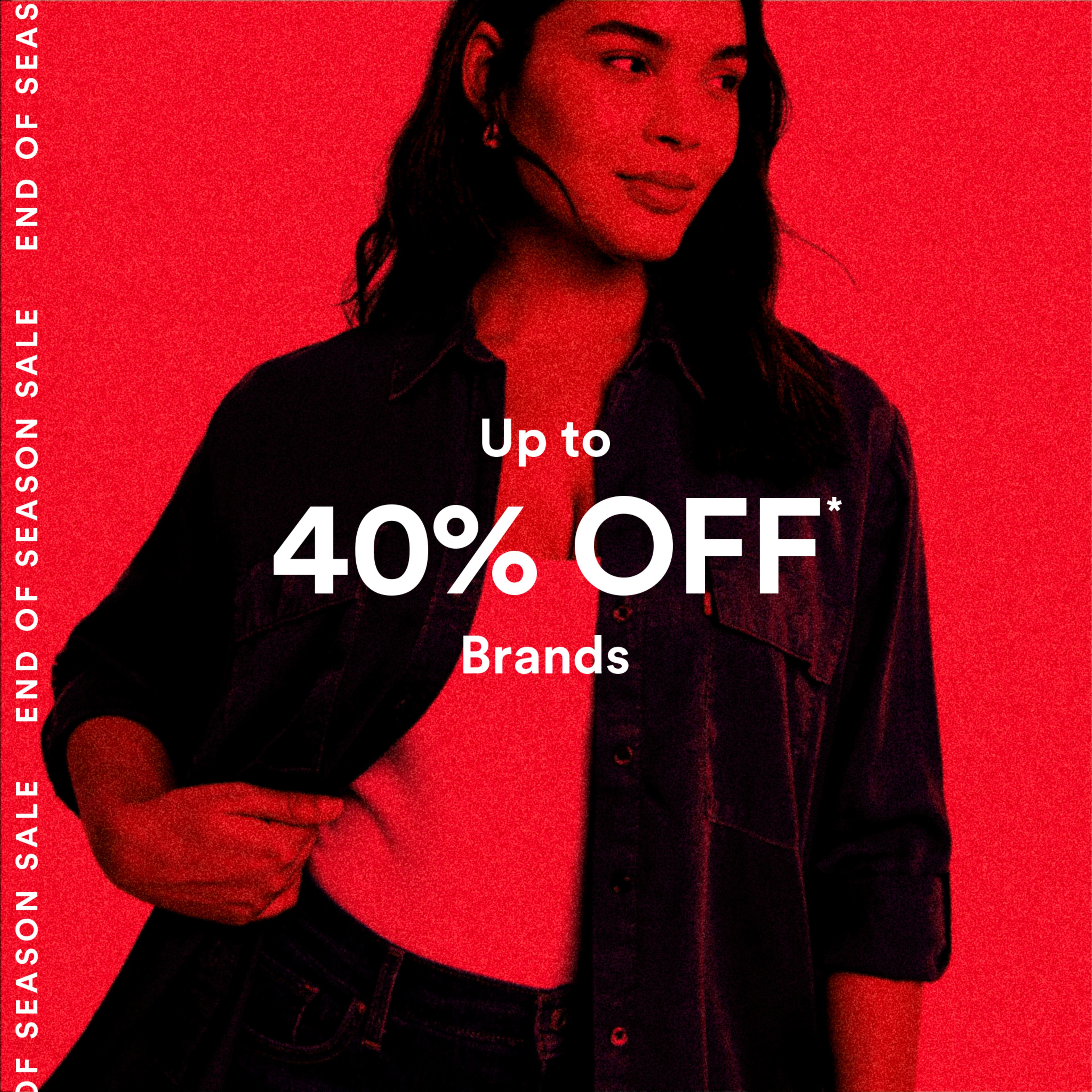 Up to 40% off brands