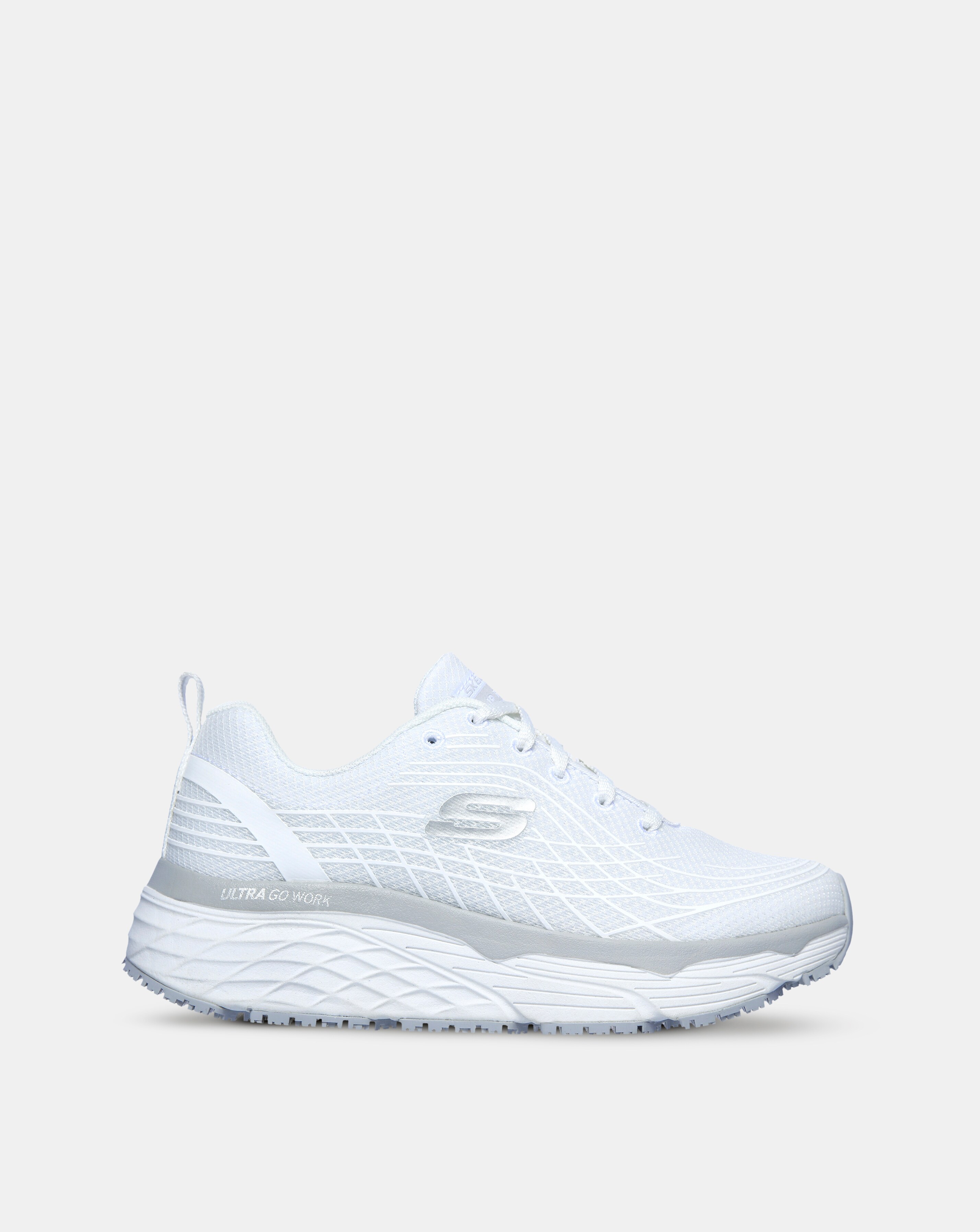 Skechers White Cushioning Elite Workwear Shoes- Standard Fit (D)