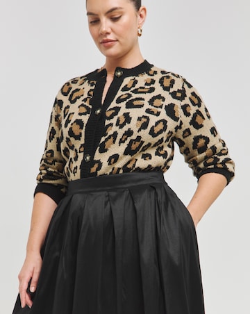 Black Taffeta Woven Full Maxi Skirt