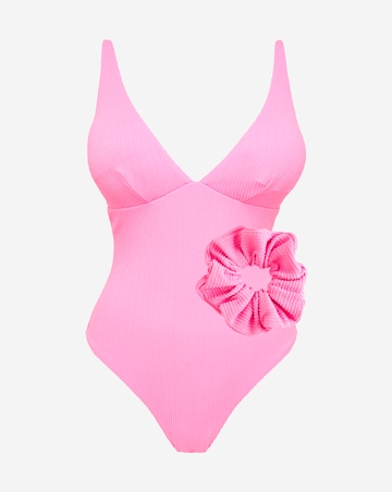 Crinkle Plunge Swimsuit and Scrunchie