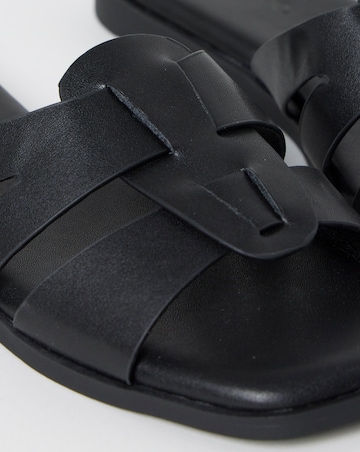 Carla Woven Flat Mule Sandals - Extra Wide Fit (EEE)