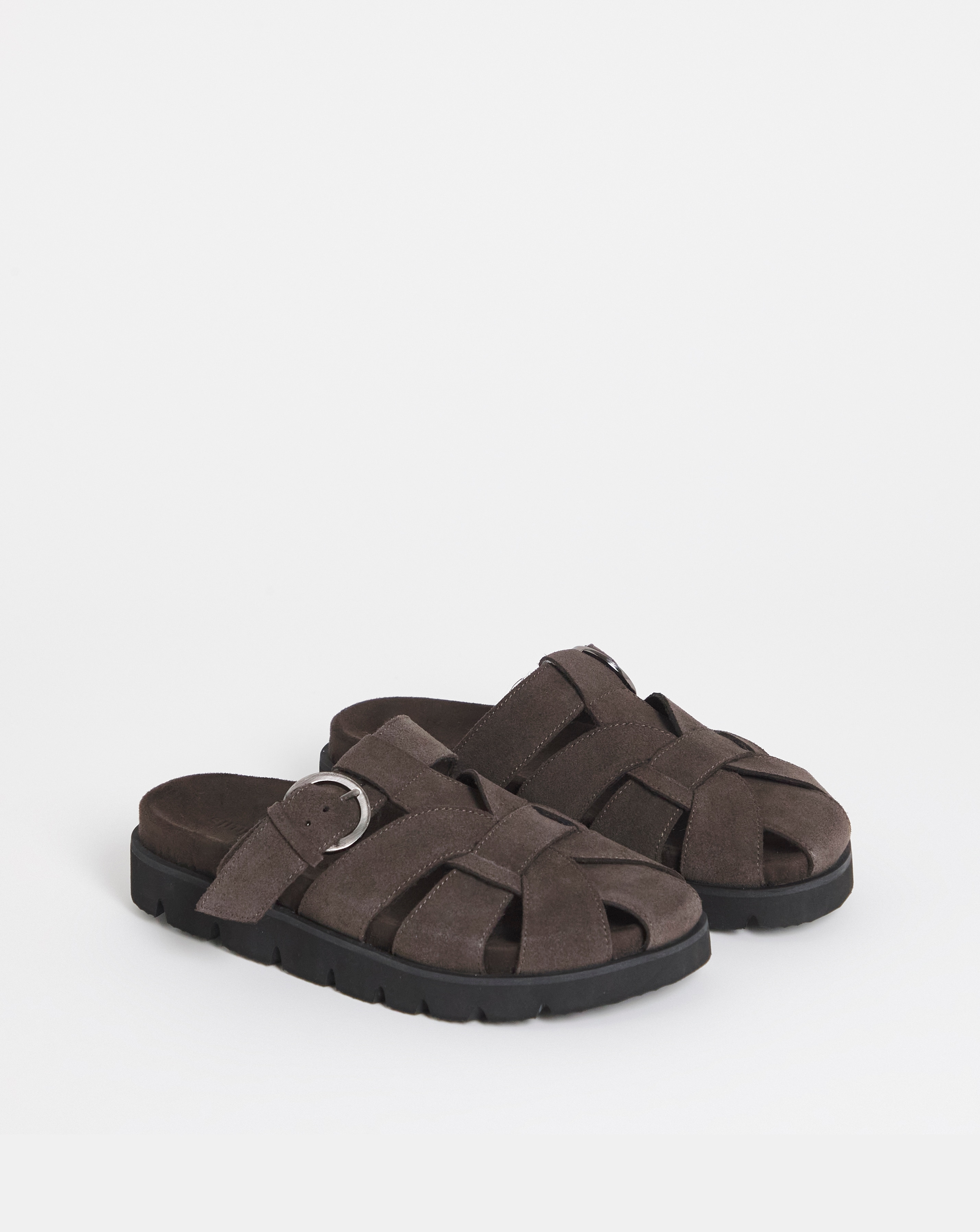 Aziza Suede Woven Closed Toe Mule Shoes - Wide Fit (E) | Simply Be