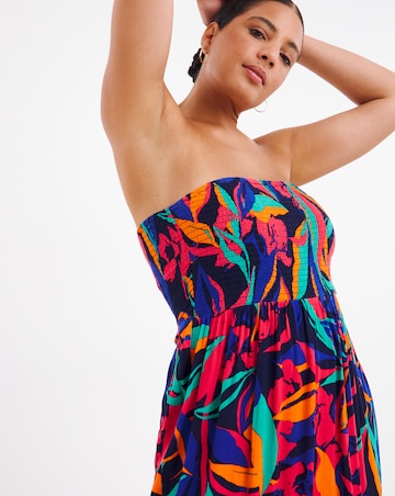 Crinkle Bandeau Beach Dress